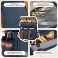 thumbnail image 3 of Insulated Lunch Bag & Lunch Box for Men - Double Deck Reusable Lunch Bag for Women Tote Cooler Bag Leakproof Soft Expandable - Large Lunchbox for Work/Adult/Picnic/Outdoor (Blue-15L), 3 of 7