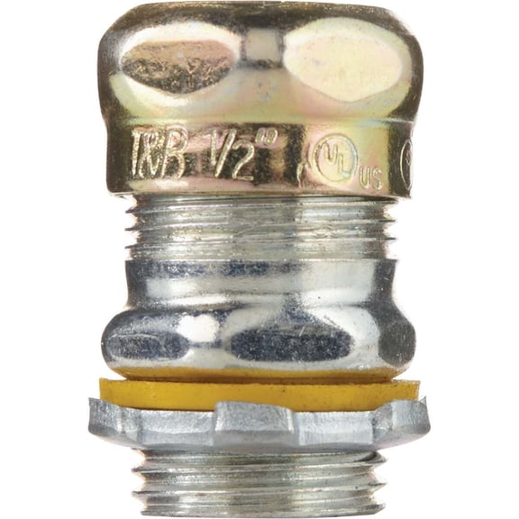 Halex Compression EMT Conduit Connector - Raintight Steel - 5 Pack, 1/2 In.