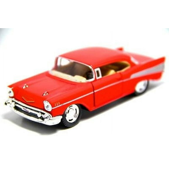5" Kinsmart 1957 Chevrolet Bel Air Diecast Model Toy Car 1:40 Chevy Red