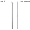 thumbnail image 2 of Outdoor Modern Metallic Wall Light LED Wall Sconce Fixture Rectangular - 3000K - IP65 Anti Rust (Silver, 40 Inches), 2 of 9
