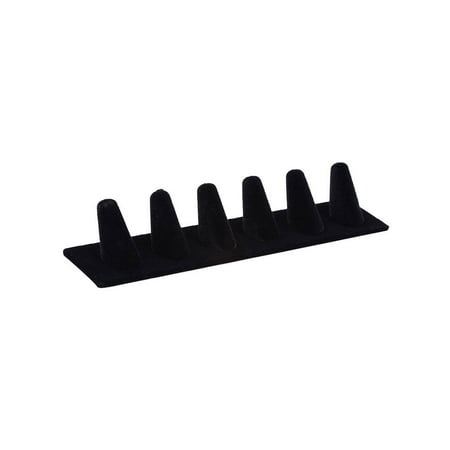 

1pc Ring Display Stand 6 Positions Display Rack Resin Flocking Ring Holder Ring Showing Bracket for Shop Home