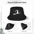 thumbnail image 3 of Bucket Hats Fashion Sun Cap Packable Outdoor Fisherman Hat for Women and Men Happy Halloweenie Witch Dog Bucket Hats, 3 of 8