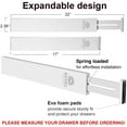 thumbnail image 4 of Adjustable Bamboo Drawer Dividers Organizers - Expandable Drawer Organization Separators For Kitchen, Dresser, Bedroom, Bathroom and Office, 4-Pack (17-22 IN, White), 4 of 10