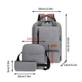 thumbnail image 3 of TUTUnaumb Back-to-School Backpack Backpack Three Piece Set Large Student Backpack Suitable For School And Outdoor Travel Computer Bag For Men And Women With Large Capacity Off to College Supplies-Gray, 3 of 3