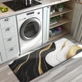 thumbnail image 3 of Black White Gold Marble Pattern Kitchen Rug Mat,Kitchen Runner Rugs Non Skid Washable,Decorative Kitchen Floor Mats for Kitchen,Sink,Laundry,17"x47.2", 3 of 7