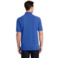thumbnail image 2 of Port & Co Men's Ring Spun Pique Polo, Royal, Medium, 2 of 4