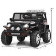 thumbnail image 2 of Costway 12V Kids Ride On Truck Remote Control Electric Car w/Lights&Music Black, 2 of 10