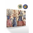 thumbnail image 2 of Farmhouse 4th of July Wall Art for Living Room,Canvas Picture Wall Decor for Bathroom Bedroom,American Country Star Botanical Painting Artwork for Office Kitchen Hallway Dining Room Decor 20"x24", 2 of 8