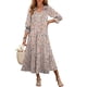 thumbnail image 1 of Vestido largo ANRABESS con estampado floral de verano con cuello en V para mujer, 1 of 6