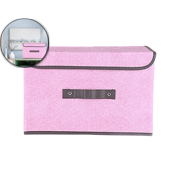 VQPeo Foldable Non-Woven Fabric Storage Box, Stackable Closet Organizer Bins, Lidded Room & Office Tidying Containers for Clothes & Toys