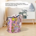 thumbnail image 6 of 50L Extra Large Popup Hamper Collapsible Laundry Basket With Zippered Lid 15.7x18.5in Cartoon Elements, 6 of 7