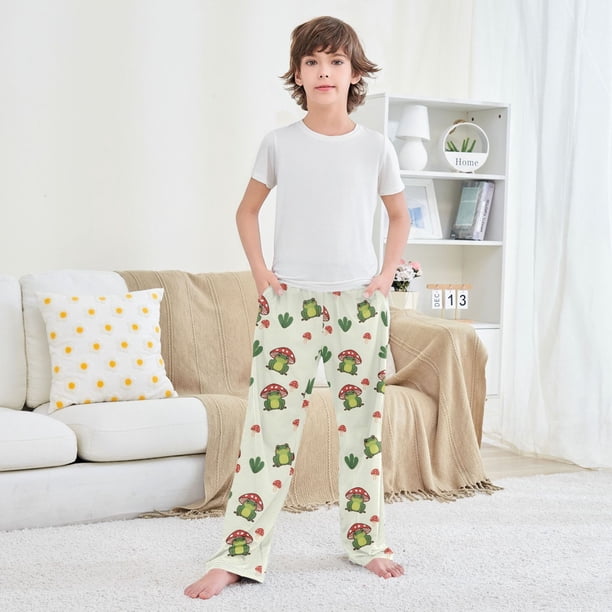joogoo Frogs Mushrooms Pajama Pants Pj Bottoms Sleepwear Lounge L