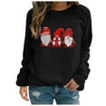 thumbnail image 2 of Azrian Womens Christmas Tops,Women's Fashion Loose Christmas Print Sleeve Round Neck Sweater 2023 Deal on Sale Plus Size Clearance, 2 of 4
