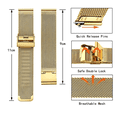 thumbnail image 3 of QUETO 12-24mm Quick Release Stainless Steel Watch Mesh Strap, Gold, 3 of 7