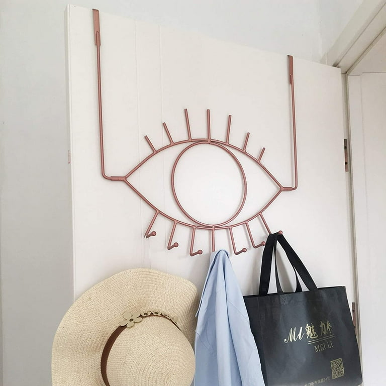 PandS Angel Eye Over The Door Hook Organizer 7 Hooks Metal Gold 1 Pack L