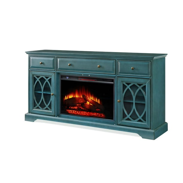 60'' Segmented TV Stand With Electric Fireplace - Walmart.com