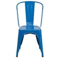 thumbnail image 7 of Flash Furniture Luke Commercial Grade 4 Pack Blue Metal Indoor-Outdoor Stackable Chair, 7 of 7