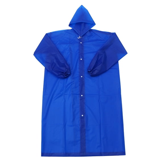Raindrops  Long Rain Coat for Women Waterproof Jacket Ponchos Adults Raincoat Coats Man Blue