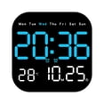 thumbnail image 1 of LED Wall Clock With Remote Control Display Temperature Room Desktop Clock, 1 of 4