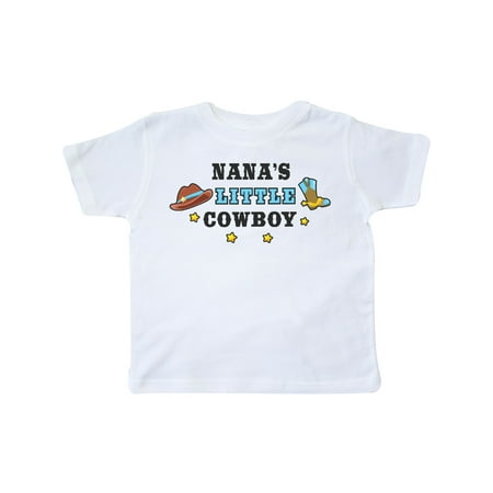 

Inktastic Nanas Little Cowboy with Cowboy Hat and Boots Gift Toddler Boy Girl T-Shirt