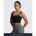 thumbnail image 4 of Bra Aoxjox Twist Back Sports Crop Tank Black Medium, 4 of 6