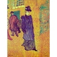 thumbnail image 2 of Toulouse-Lautrec, Henri de 19x24 White Modern Wood Framed Museum Art Print Titled - Jane Avril Leaving the Moulin Rouge, 2 of 4