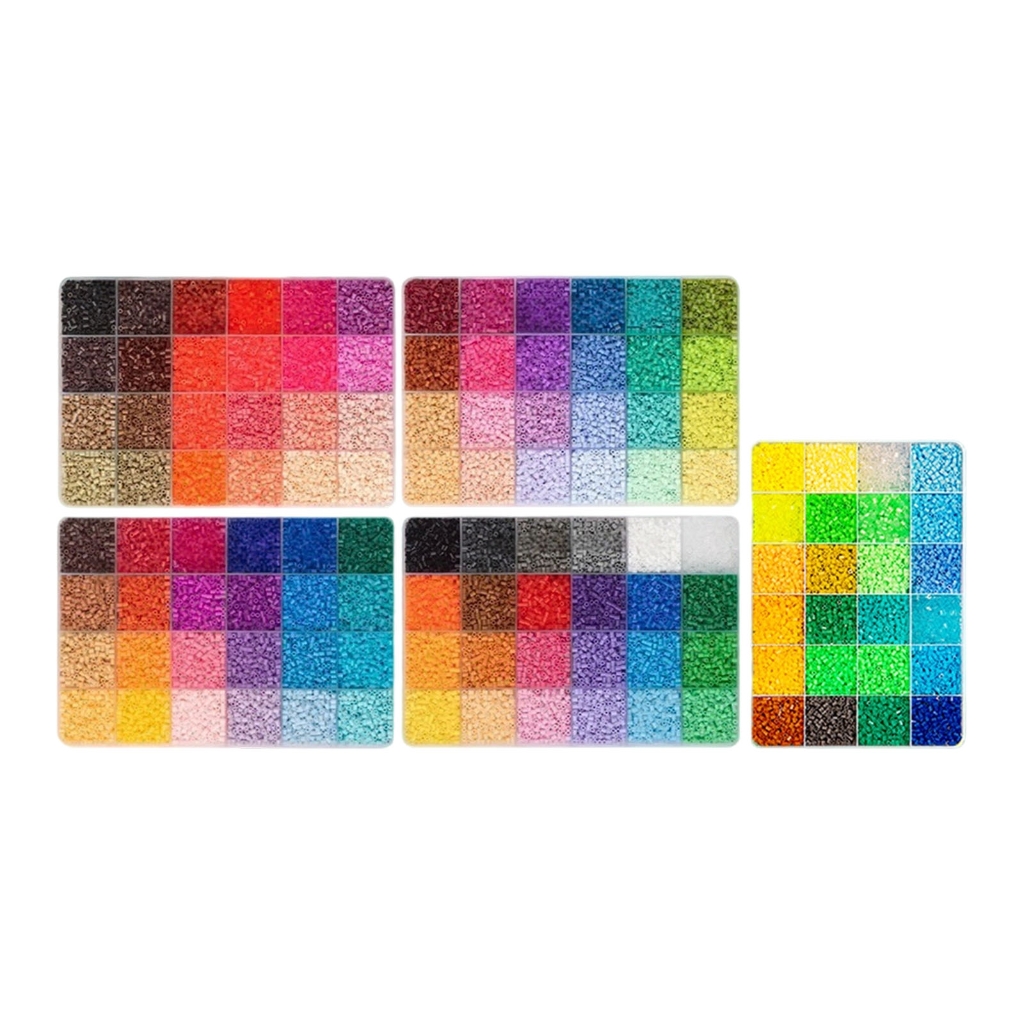 MOMOJIA Complete Beads Craft Set With Colorful Plastic Beads For Kids Adults Creative Projects