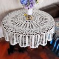 thumbnail image 4 of Exquisite Handmade Cotton Crochet Lace Round Placemat Tablecloth for Home Decor, 4 of 9