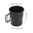 thumbnail image 3 of Taza de camping de 300 ml Taza de camping ligera Utensilios de picnic para turistas (Negro), 3 of 3