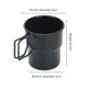thumbnail image 1 of Taza de camping de 300 ml Taza de camping ligera Utensilios de picnic para turistas (Negro) Ndcxsfigh Para Estrenar, 1 of 2