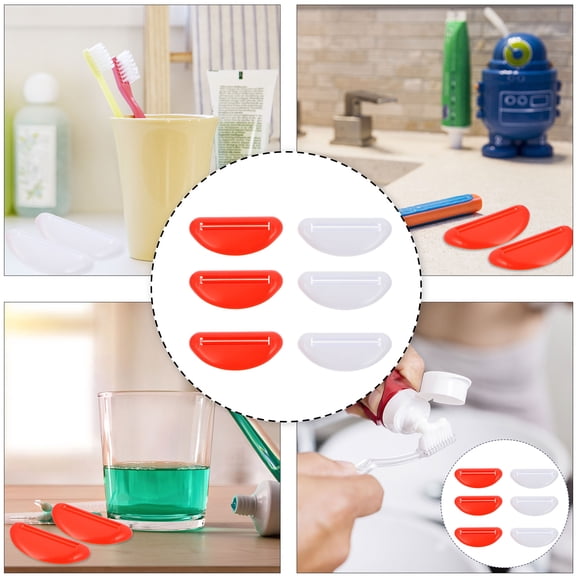 RENACLIPY Home Toothpaste Squeezer Gadget Safe and Creative for Daily Use Assorted 6Pcs