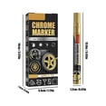thumbnail image 6 of 3Pcs Chrome Paint Pens, Permanent Art Set for Model Metal Plastic Glass Repair Kit Car Tire DIY Craft, Waterproof Reflective Gloss Metallic Markers, 6 of 10