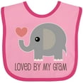 thumbnail image 3 of Inktastic Loved by My Gram Grandchild Boys or Girls Baby Bib, 3 of 4