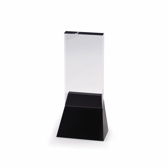 Crystal 8 1/4" Trophy with Black Marble Accent.
