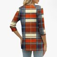 thumbnail image 3 of Levmjia Womens Tops Fashion 3/4 Sleeve T Shirt Casual Loose Fit Floral Printed Pullover Soft Polyester Round Neck Comfortable Tee For Daily Wear, 3 of 5