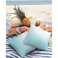thumbnail image 3 of Pack of 2 Outdoor Pillow Covers, Blue White Ombre Geometric Trellis Morrocan Waterproof Square Throw Pillowcase Cushion Decorative Pillow Covers for Couch Patio Tent, 26x26 in, 3 of 6