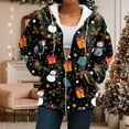 thumbnail image 5 of larppty Womens Zip Up Christmas Hoodies Oversized Fall Outfits 2025 Drawstring Zipper Hoodie Y2K Casual Loose Fit Long Sleeve Hoodies (Dark Gray, M), 5 of 7