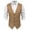 Light Khaki, variant on COOFANDY Men's Suede Leather Suit Vest Casual Western Vest Jacket Slim Fit Cowboy Waistcoat