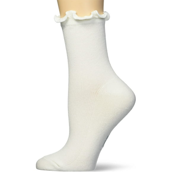UGG Karsyn Lettuce Edge Sock Sock, White, Size One Size
