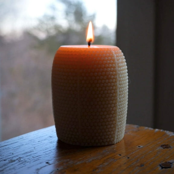 Beeswax Hobnail Pillar Candle - 3 inches