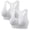White, variant on 2PC Solid Color DYTTDG Women's Seamless Bras Soft Underwire Push up Bras Front-Zipper Back-Mesh Sports Bralettes Full Coverage