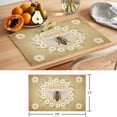 thumbnail image 6 of Honey Bee Placemats Set of 2, Vintage White Daisy Wreath Leaf Honeycomb Texture Non-Slip Place Mats Washable Table Mats for Kitchen Dining Table Decorations Indoor/Outdoor, 6 of 9