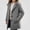 Gray, variant on Girls Pea Coat (5-15) Lapel Collar Long Sleeve Mid-Long Trench Coat With Pockets Brown Size 6