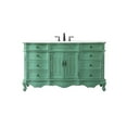 thumbnail image 3 of Elegant Decor Danville 60" Solid Wood Single Bathroom Vanity in Vintage Mint, 3 of 8