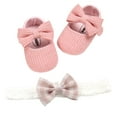 thumbnail image 3 of Womens Clearance under $10 2025 Clearance! asdoklhq Baby Shoes,Baby Girls Cute Bowknot Soft Boots Soft Crib Toddler Boots Kid Shoes Headband, 3 of 6