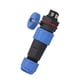 thumbnail image 1 of Conector de cable de aviación macho hembra enchufe de aviación de 2 pines 250 V tipo de tuerca trasera circular IP68 impermeable para equipos de comunicación para computadoras ANGGREK Otros, 1 of 8