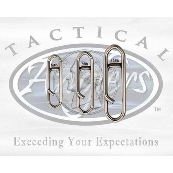 Tactical Anglers Power Clips Paperclip Fishing Lure Fast Snap, 50lb, 30pk Bulk