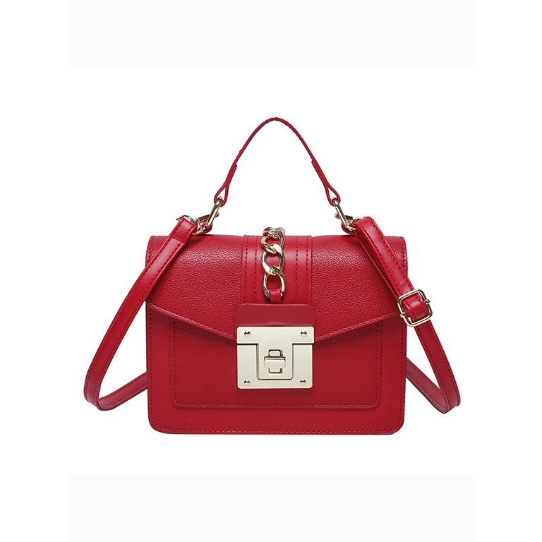 Best Leather Small Satchel Bag for Women Red
