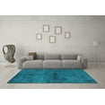 thumbnail image 3 of Ahgly Company Indoor Round Persian Turquoise Blue Bohemian Area Rugs, 3' Round, 3 of 4