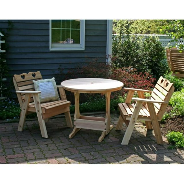 Creek Vine Designs WRFCHBSETCVD Cedar Country Hearts Bistro Set